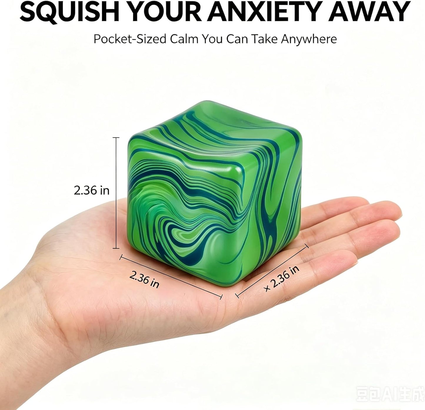 1 Pack Fidget Toys Squishy Stress Cube, Stress Balls for Kids Adults Squishies Stress Relief, Sugar Sensory Toys for Kids with Autism, Fidgets for Classroom Prize Toys