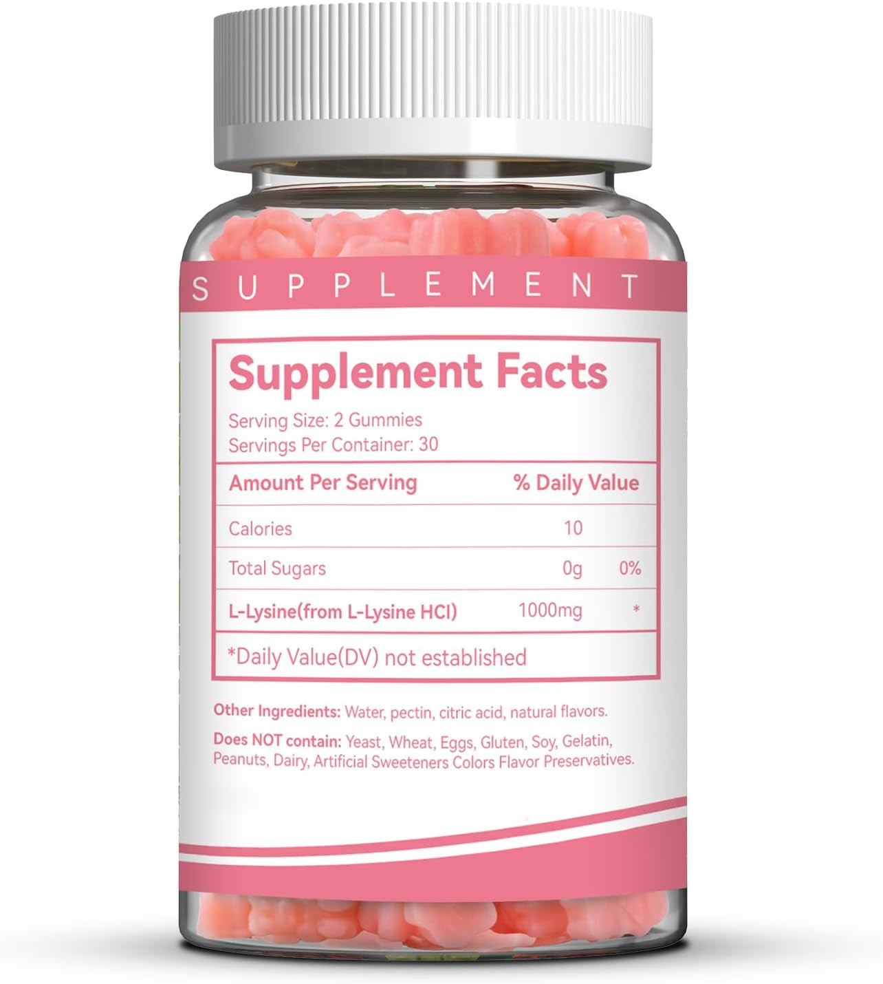 L-Lysine 1000Mg Gummies - Chewable Lysine Supplement for Adults